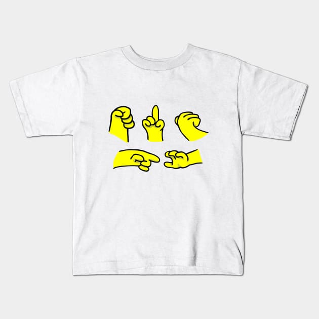 Hands Kids T-Shirt by deshman